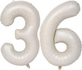 40 In Cream white Number Balloons Helium Foil Mylar Balloon Birthday Party banquet Decoration Digital 36