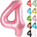 Pearlescent Pink Number 4 Balloon 40 Inch, 4 Balloon Number, 4th Birthday Decorations, Pearlescent Pink Party Supplies for Boys Girls