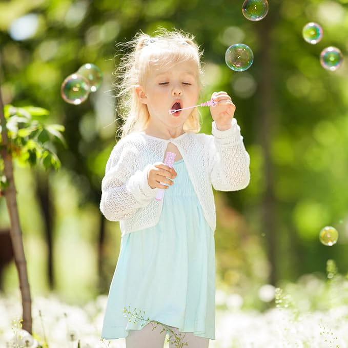 24 Pcs Easter Bubble Wands,4 Designs Bubbles Stick Bulk for Daily Activity Use Easter Celebration Birthday Graduation Shower Bubbles Party Favors Supplies