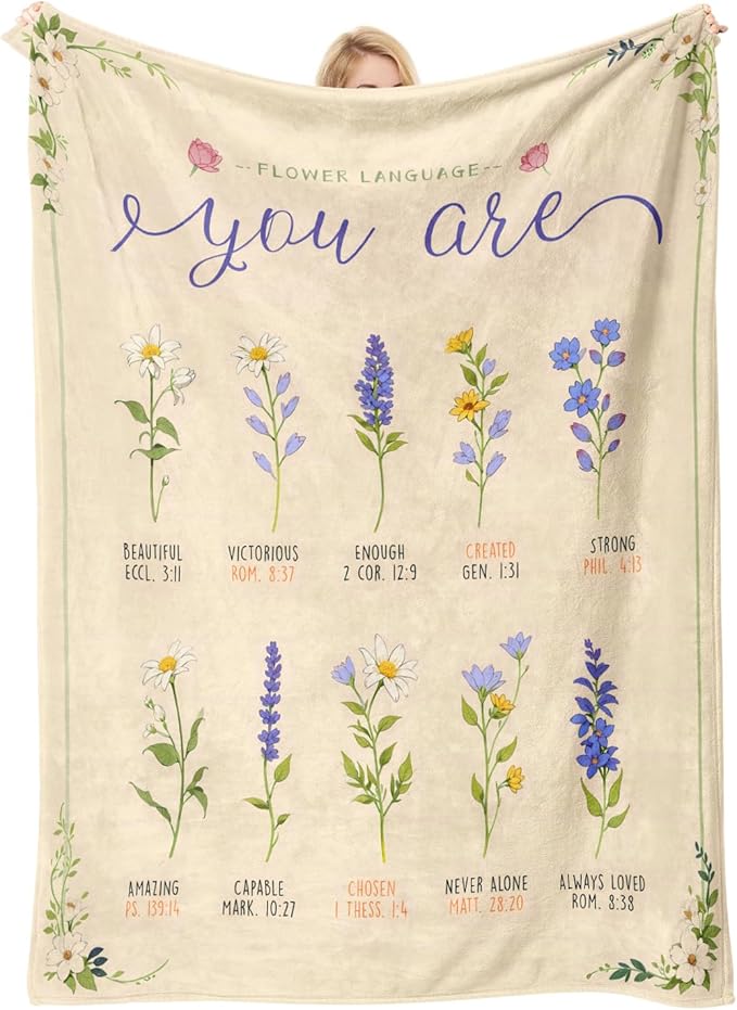TEHALK Christian Gifts for Women Faith, Inspirational/Religious/Spiritual Gifts for Adults 40"x 60"