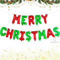 Red and Green Merry Christmas Letter Balloons Banner, Merry Christmas Foil Xmas Balloon for Xmas Party Decorations (Red and Green)