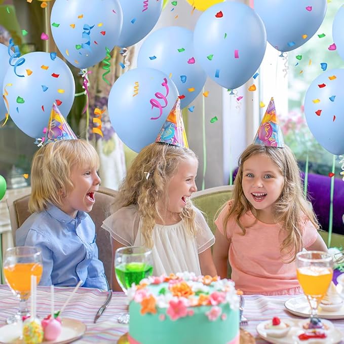 Ainiv 60 Blue Latex Number Balloons, 12inch, for Party Decorations, Birthday, Graduation, Wedding, Baby Shower