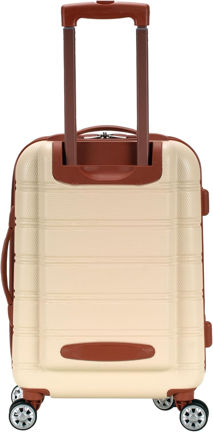Rockland Melbourne Hardside Expandable Spinner Wheel Luggage, Carry-On 20", White