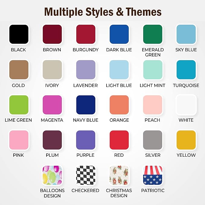 Exquisite 12-Pack Premium Plastic Tablecloth Pack of 12 Premium Plastic Tablecloth 54 Inch x 108 Inch Rectangle Table Cover - Emerald Green