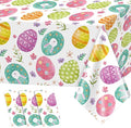Ragnhild 3 Pack Easter Tablecloth Party Decorations, Easter Eggs Bunny Plastic Tablecloth Table Decor, Watercolor Spring Disposable Rectangle Table Cover for Home, Kitchen, Dining Room, 54 x 108 Inch