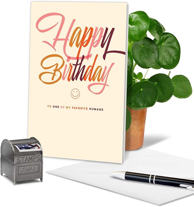 NobleWorks - 1 Funny Birthday Greeting Card - Sassy Bday Card, Stationery Humor - Favorite Human C6408BDG