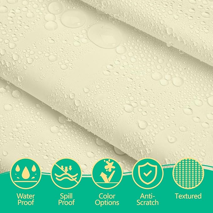 Disposable Ivory Plastic Tablecloth 54x108 Inch, 10-Count Waterproof Rectangle Table Cover for Events, Catering
