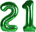 40 Inch Green Number 21 Digital Balloon,Jumbo Mylar Foil Helium Balloon for 21 Balloons for Birthday Party,Wedding Anniversary Party Decorations