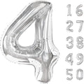 40 Inch Silver 4 Number Balloons 14 Number Balloons Giant 14 or 41 42 43 44 45 46 47 Balloons Silver Foil Mylar Helium Large Digital Balloon 40th Birthday Anniversary Party Decorations Supplies