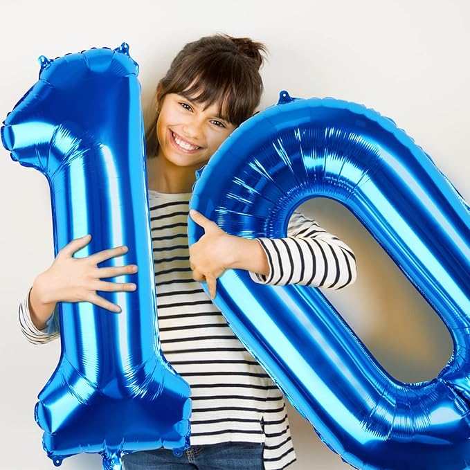 Number Balloons 40 Inch Blue Number 0 Balloon Large Helium Foil Mylar Balloons For Birthdays Party Decorations/Wedding/Anniversary/Graduations/Baby Shower