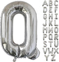 KALOR 40 Inch Silver Letter Q Balloons Jumbo Foil Mylar Helium Big Balloons for Birthday Party Anniversary Baby Shower Supplies