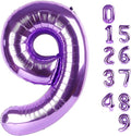 40 Inch Purple Numbers 9 Balloon, Balloons Decorations for 9 19 90 Birthday Party, Engagement, Wedding, Graduations, Photo Shoot Supplies