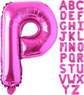 40 Inch Large Hot Pink Letter P Balloons Alphabet P Letter Balloons Foil Mylar Letter A Balloons for Birthday Party Anniversary New Year Graduation Wedding
