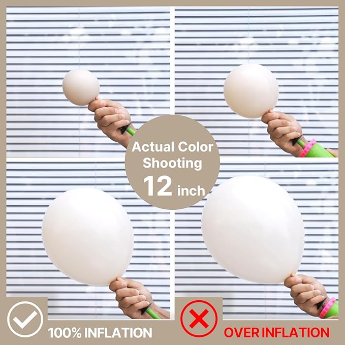 PartyWoo White Balloons 140 pcs Different Sizes of 18 12 10 5 Inch White Sand Balloons Arch Kit Garland for Wedding Baby Shower Birthday Bridal Shower Graduation Engagement Party Decorations White-F12