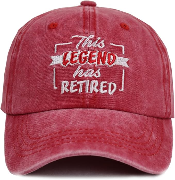 KKMKSHHG Funny Retirement Gifts for Men and Women, This Legend Has Retired Baseball Cap