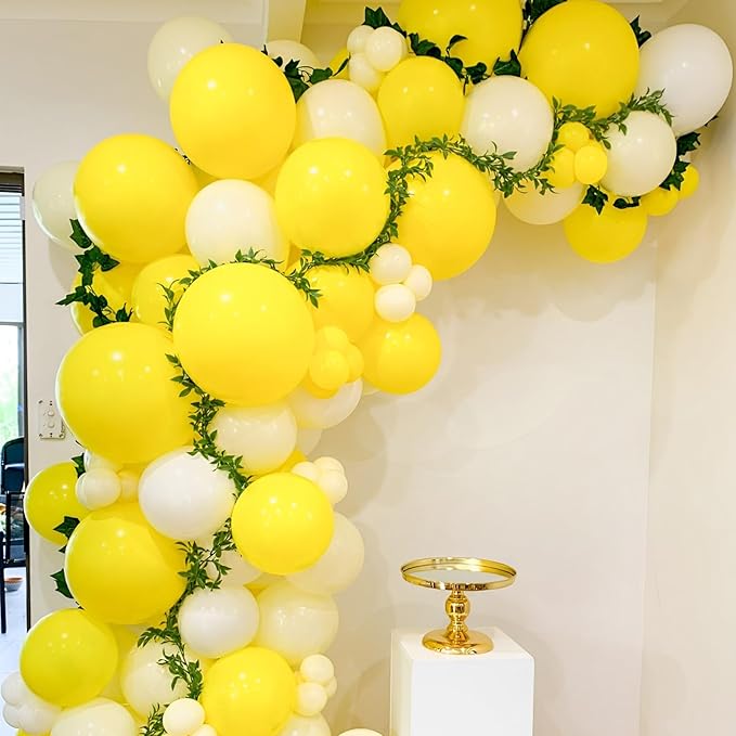 110pcs Yellow Balloons 12inch Yellow Latex Party Balloons for Graduation, Wedding, Birthday, Gender Reveal, Baby Shower, Anniversary, Sunflower and Honeybee Theme Party Decorations