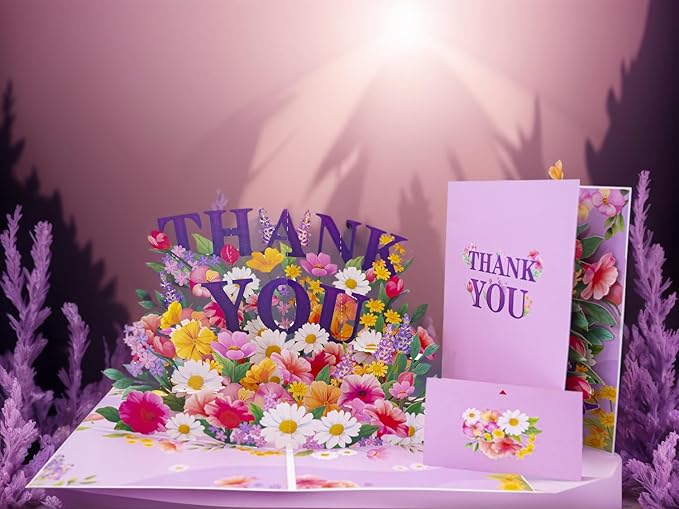 Thank You Pop Up Card, 3D Popup Thank You Gift Cards, Teacher Appreciation Card Thanks Giving Card for Parents, Friends, Colleague, Doctor