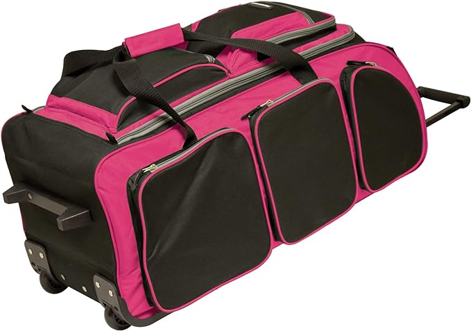 Travelers Club Xpedition 30 Inch Multi-Pocket Upright Rolling Duffel Bag