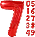 Laser Red 7 Balloon, Number Balloons 40 Inch, 7th Birthday Decorations for Girls Kids, Party Decoration for Women, Number 7 Balloon