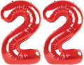 40 Inch Red Number 22 Digital Balloon,Jumbo Mylar Foil Helium Balloon for 22 Balloons for Birthday Party,Wedding Anniversary Party Decorations