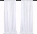 B-COOL White Backdrop Sequin Curtains 2 Pieces 2FTx8FT Backdrop Curtain Sparkly Photo Backdrop for Birthday Party Wedding Backdrop Drapes