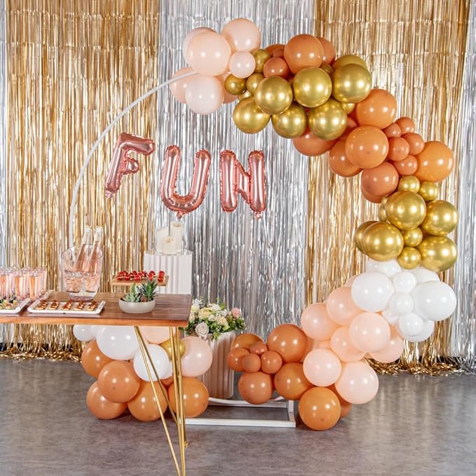 Restaurantware-Balloonify 16 Inch Letter Balloon, 1 Alphabet Party Balloon - Letter F, Self-Sealing, Rose Gold Foil Mylar Finish, Hanging Loop, Decoration For Birthday, Wedding, Or Graduation