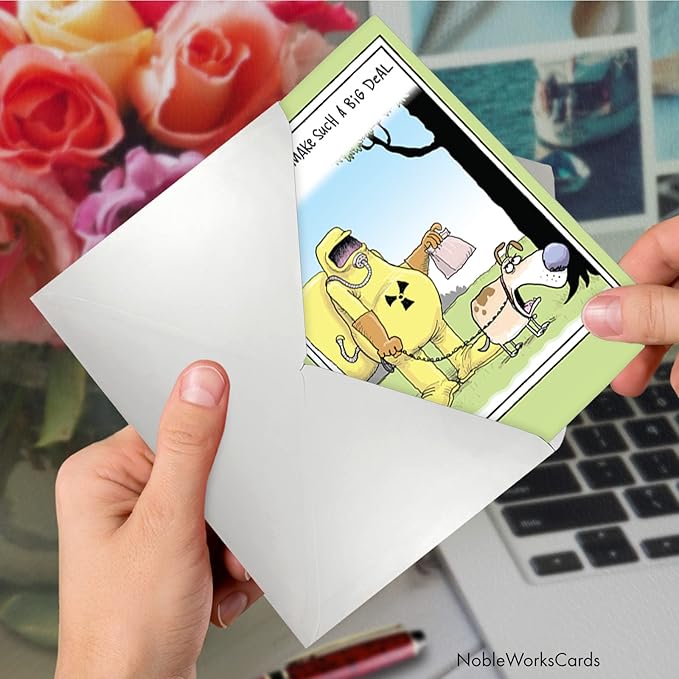 NobleWorks - Funny Birthday Greeting Card with Envelope (4.63 x 6.75 Inch) - Make Such A Big Deal 4370