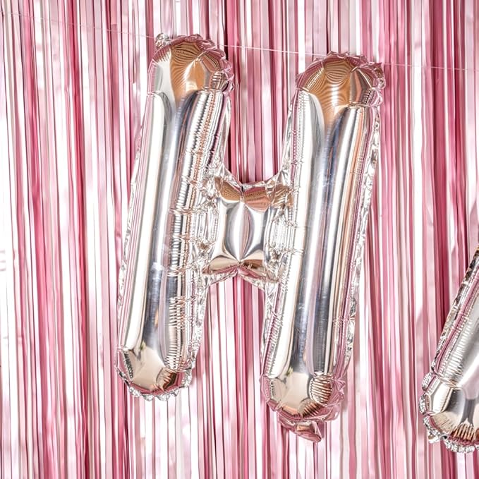 Restaurantware-Balloonify 16 Inch Letter Balloon, 1 Alphabet Party Balloon - Letter H, Self-Sealing, Silver Foil Mylar Finish, Hanging Loop, Decoration For Birthday, Wedding, Or Graduation
