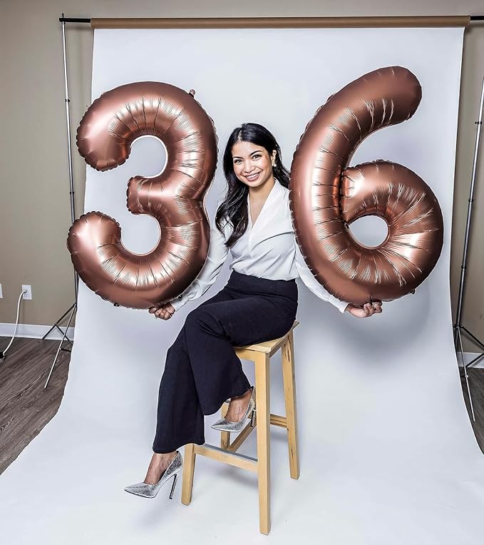 Dark Brown 6 Balloon, Coffee Brown Number Balloons 40 Inch, 6th Balloons for Chocolate Birthday Decorations Party Supplies 6 Birthday Balloon, Number 6