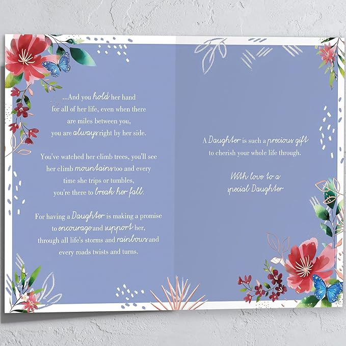 Daughter Birthday Card，Happy Birthday Card & Gift for Daughter from Mom Dad