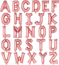 26 Pcs Rose Gold Letter Balloons,16 Inch Foil Alphabet Letter Balloons,Letter A-Z Balloon Banner Custom Phrase Balloon for Birthday Party Wedding Anniversary Decoration (Rosegold 26pcs)