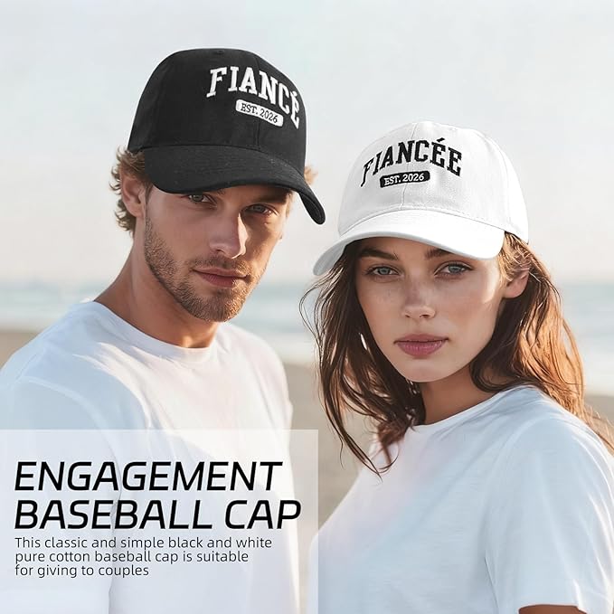Embroidered Baseball Cap Women Men Engagement Anniversary Honeymoon Wedding Gifts Newlyweds Couples Adjustable Hats