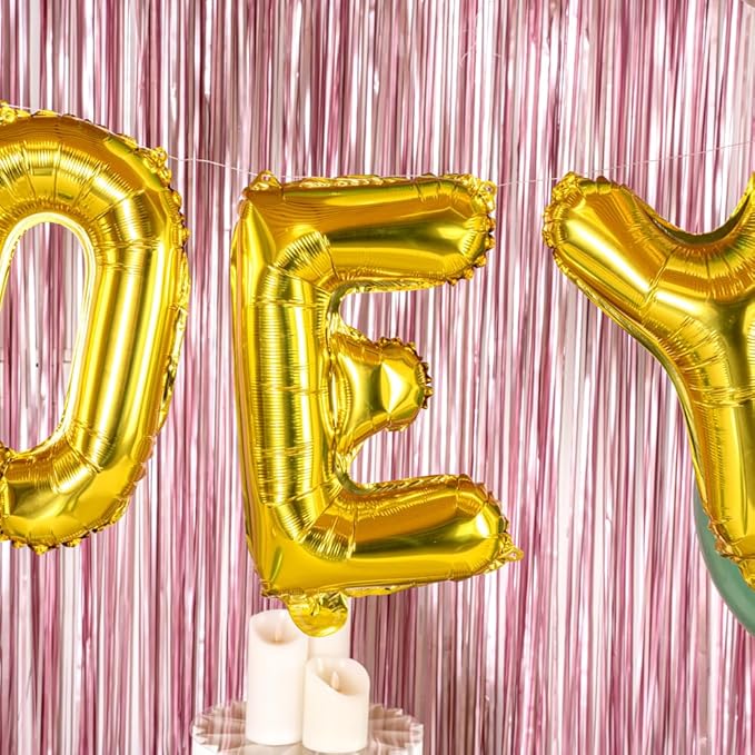 Restaurantware-Balloonify 16 Inch Letter Balloon, 1 Alphabet Party Balloon - Letter E, Self-Sealing, Gold Foil Mylar Finish, Hanging Loop, Decoration For Birthday, Wedding, Or Graduation