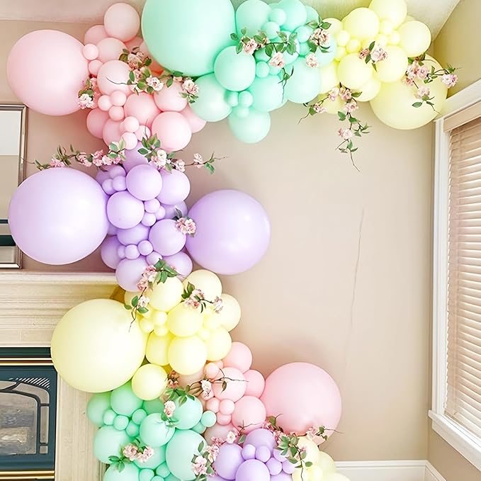 Pastel Balloons, 66pack 12inch Macaron Latex Party Balloons for Graduation, Easter, Wedding, Birthday, Bridal Shower, Rainbow Party, Baby Shower, Anniversary Party Decorations