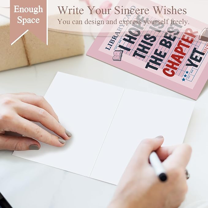 Funny New Chapter Card for Him Her, Hilarious Good Luck Card, Inspirational Congratulations Cards Gift for New Beginning, I Hope This Is The Best Chapter Yet
