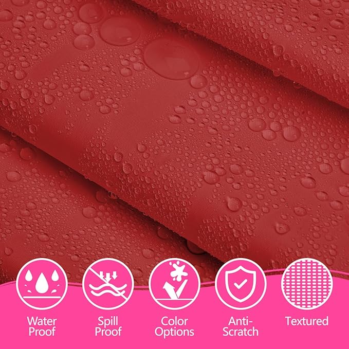 Disposable Plastic Tablecloth Red 54x108 Inch, 5-Pack Waterproof Rectangular Table Cover for Parties, Picnics, Dining Protection