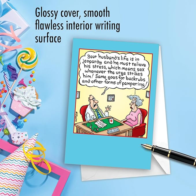 NobleWorks Funny Birthday Paper Card with 5 x 7 Inch Envelope (1 Card) Bday Going To Die C8547BDG-UA