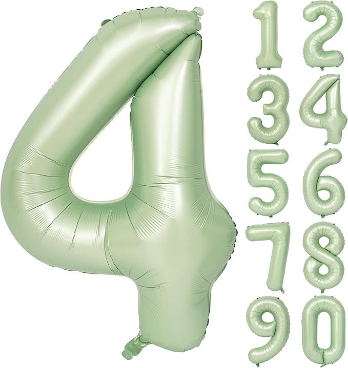 40" Olive green Number Balloons Helium Foil Mylar Balloon Birthday Party banquet Decoration Digital 4