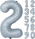 40 In Matte gray Number Balloons Helium Foil Mylar Balloon Birthday Party banquet Decoration 2