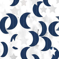 Navy-Blue Silver Moon-Star Party-Decorations Garland - 52Ft Twinkle Little Star Hanging Decoration Streamers Banner, Eid Ramadan Mubarak Decoration Birthday Wedding Baby Shower Party Decor Panduola
