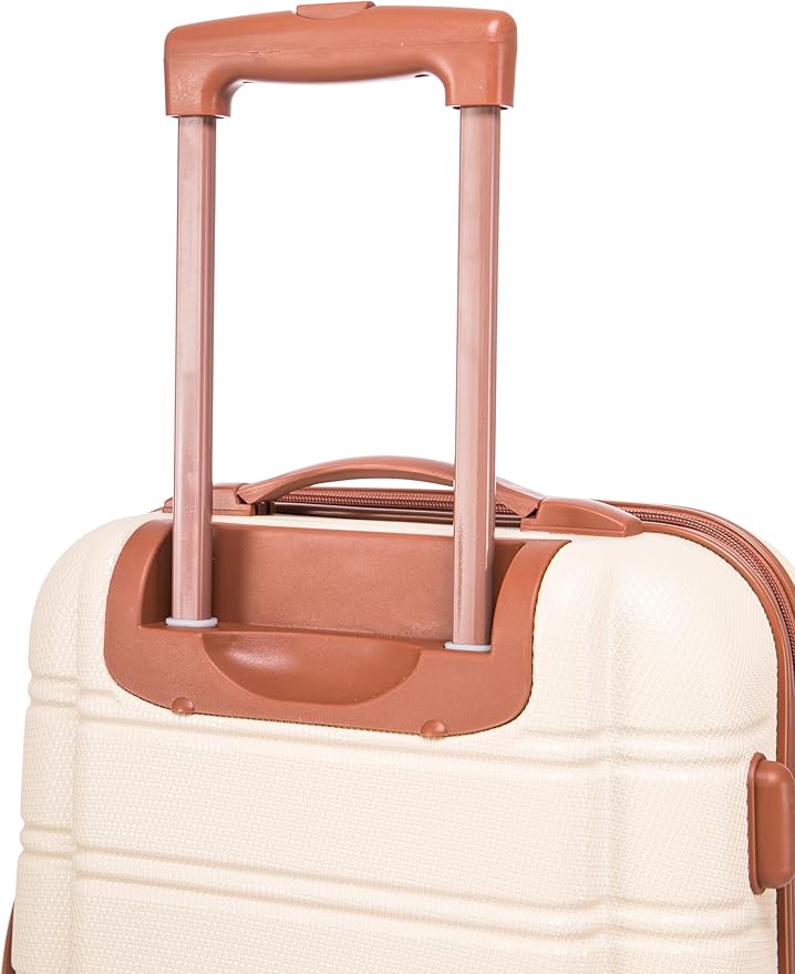 Rockland Melbourne Hardside 2 Piece Expandable Spinner Wheel Luggage Set, Carry-On 20" and Tote 14", White