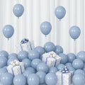Dusty Blue Balloons 5inch Small Haze Blue Balloon 60pcs Mini Round Aqua Fog Mist Latex Balloon for Arch Garland Girls Boys Retro Boho Birthday Party Decoration Wedding Baby Bridal Shower Bachelorette