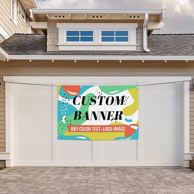 Custom Banner Sign Custom Signs For Business Add Your Own Design Here Customized Birthday Banner Design Party/Birthday Banners Indoor/Outdoor 47x71IN