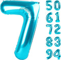 7 Balloon, Blue Number Balloons 40 Inch, 7th Birthday Decorations for Kids Girls Boys, Blue Party Decoration for Women Men, Number 7 Balloon