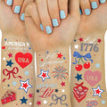 xo, Fetti America 250 Tattoos, 4th of July -60 Temporary Tattoos | USA, Red White Blue, Stars, Fireworks, Patriotic Party Decor, Kids Party, All American