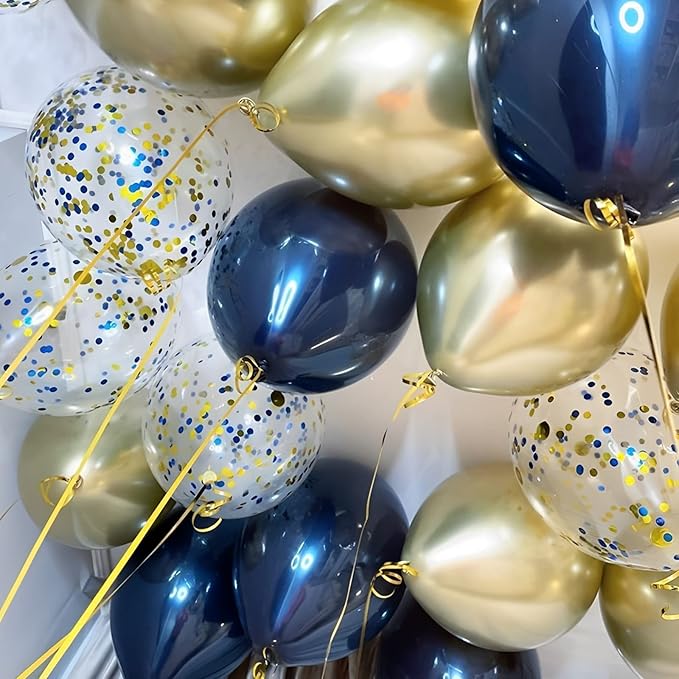 105pcs Navy Blue Balloons 12inch Dark Blue Balloons for Birthday Graduation Baby Shower Anniversary New Year Party Holiday Decorations