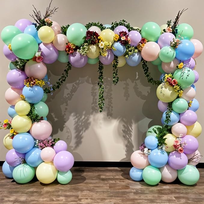 Pink Blue Green Balloon Arch Kit, 122Pcs Dusty Light Pink Baby Blue Green Pastel Balloons for Kids Girl Baby Shower Bridal Wedding Engagement Spring Birthday Flower Party Decorations