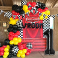 134pcs Balloons Race Car Birthday Party Supplies Decorations for Boys - Racing car Theme Party Supplies Happy Birthday Racecar Number Balloons Garland Kit Vroom Birthday Party Decorations