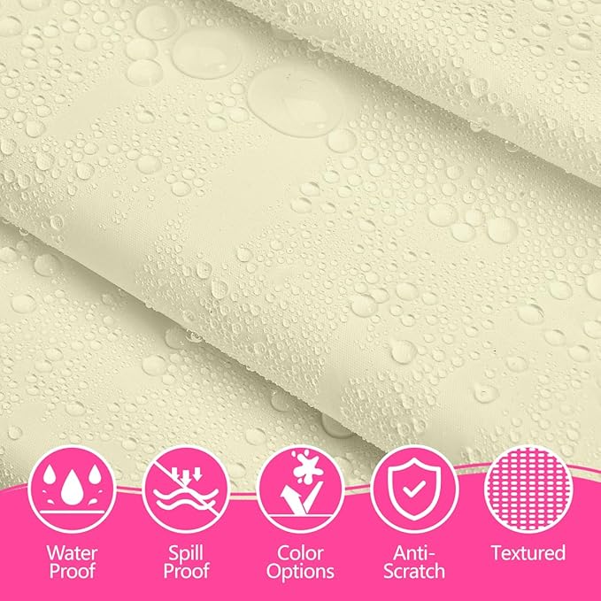 Disposable Plastic Tablecloth Ivory 54x108 Inch, 5-Pack Waterproof Rectangular Table Cover for Parties, Picnics, Dining Protection
