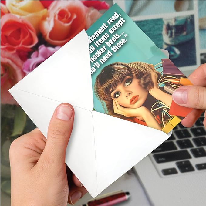 NobleWorks Funny Birthday Greeting Card with 5 x 7 Inch Envelope (1 Card) Bday Bank Statement C11056BDG